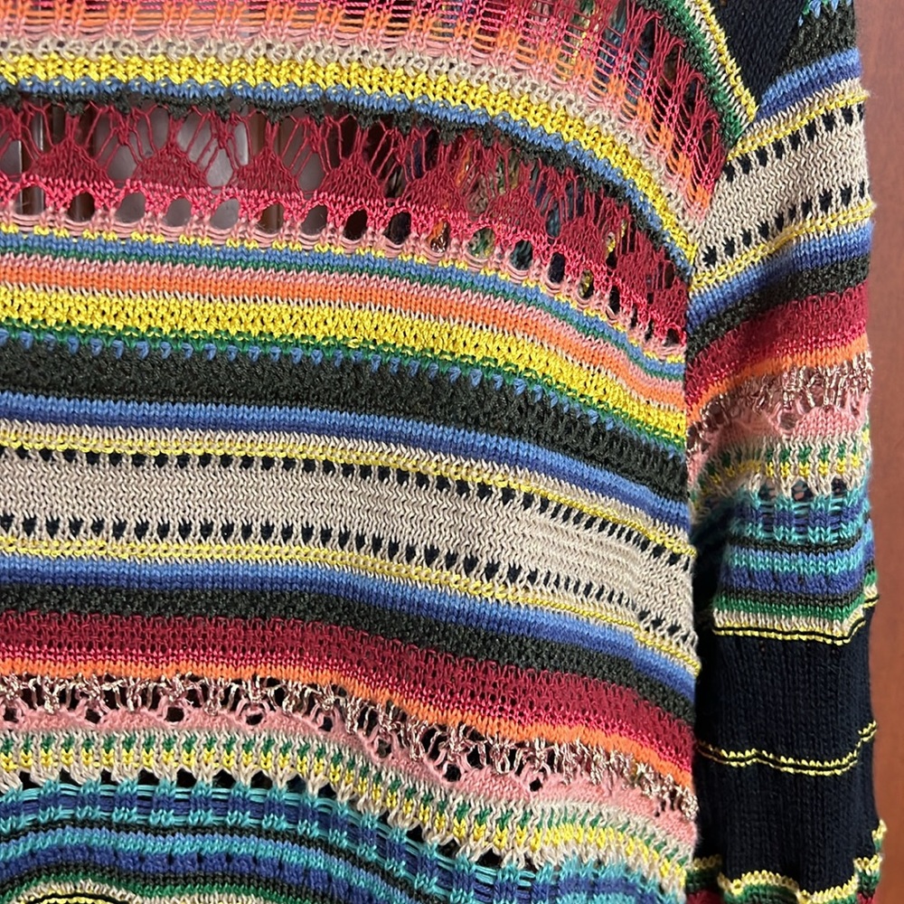 Polo Ralph Lauren M Open Weave Indian Blanket Aztec Shrug Sweater - Picture 5 of 8